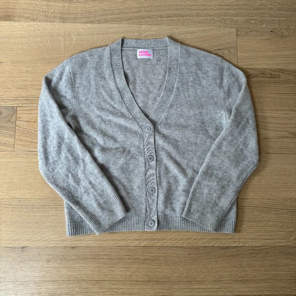 FROM FUTURE 100% CASHMERE CARDIGAN- MEDIUM - Picture 3 of 7
